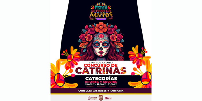 Iffecol convoca al Concurso de Catrinas y Catrines en la Feria de Colima