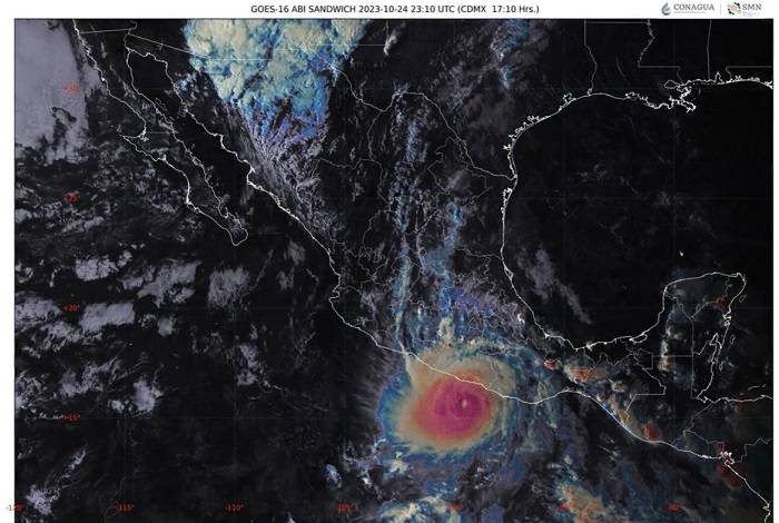 ‘Otis’ ya es Huracán categoría 5 de máximo riesgo; UEPC Colima en alerta total