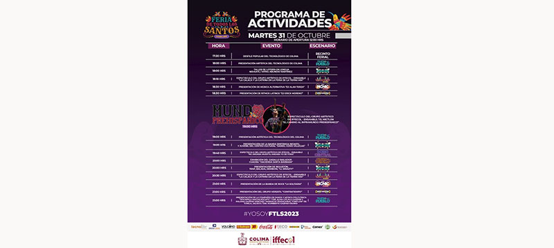 Tec de Colima abre cartelera en la Feria de Todos los Santos con desfile y presentación artística en el Teatro del Pueblo, hoy martes