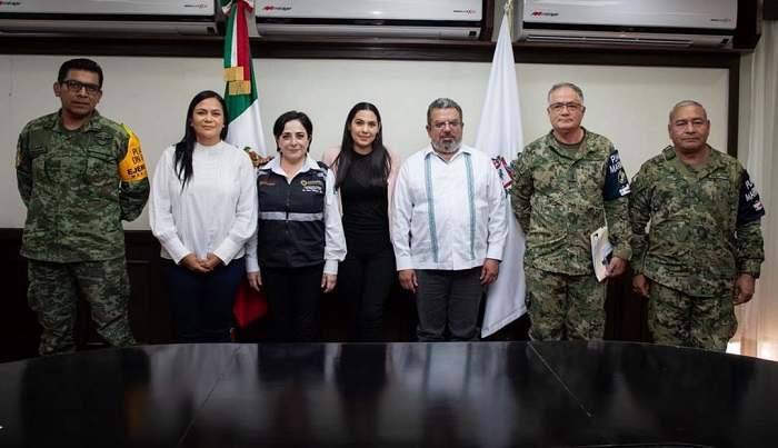 Titulares de Bienestar, CNPC y SICT se reúnen con gobernadora Indira Vizcaíno para conocer afectaciones del huracán ‘Lidia’