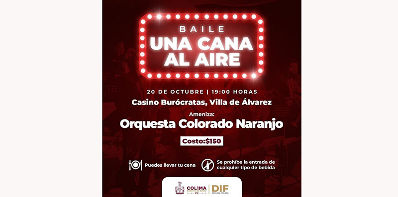 IAAM invita a las y los colimenses al tradicional baile Una Cana al Aire