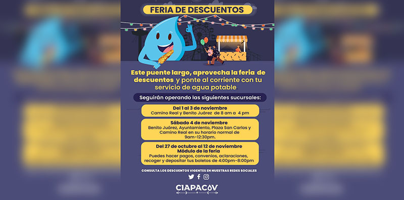 CIAPACOV Invita A Aprovechar De Una «Feria De Descuentos» y Horario Especial Durante Este Puente