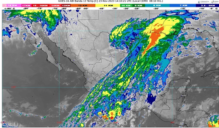 Pronostican intervalos de chubascos y temperaturas máximas de hasta 35⁰C en el estado de Colima