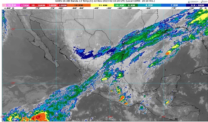SMN prevé lluvias fuertes de hasta 75 mm en algunas zonas de Colima