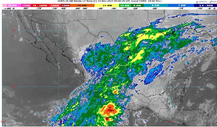 SMN prevé intervalos de chubascos en municipios de Colima, las próximas horas