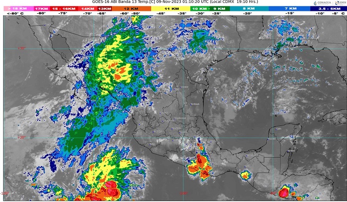 Frente frío No. 9 podría ocasionar lluvias puntuales en algunos municipios de Colima