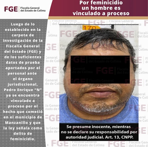 Por feminicidio un hombre es vinculado a proceso