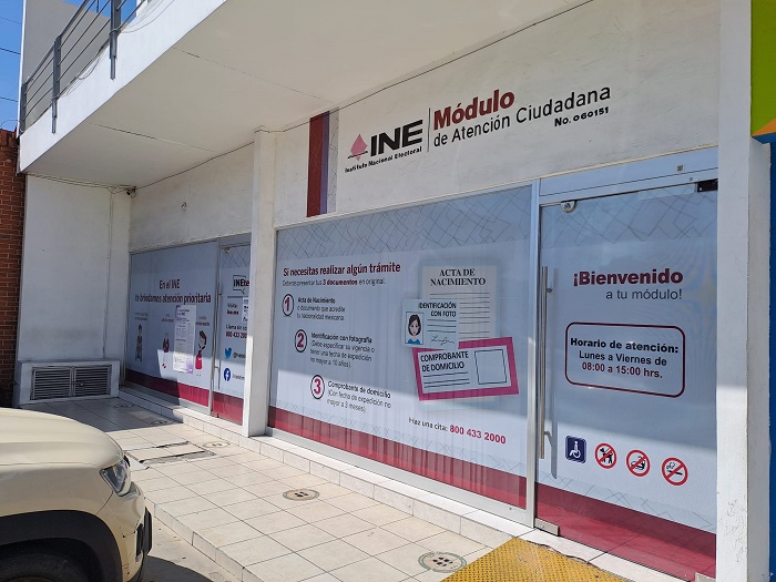 El módulo del INE de Plaza Los Olivos en Colima dará atención a la ciudadanía los sábados