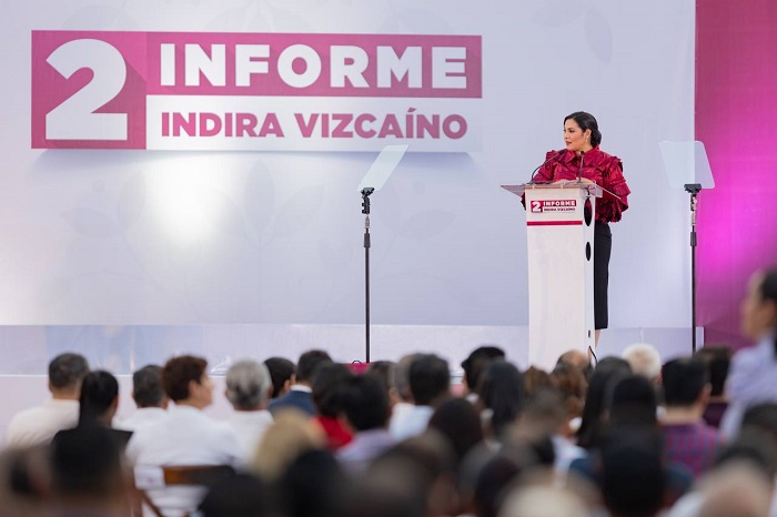 Invertimos el dinero público en bienestar para el pueblo; no hay marcha atrás: Indira en 2° Informe