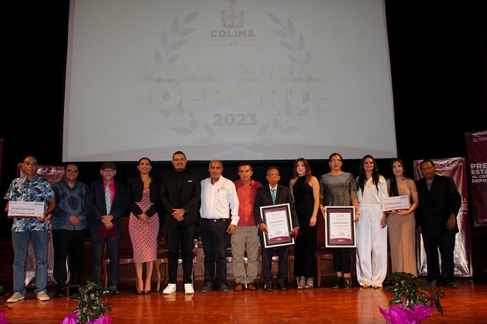 Alejandra Sánchez, Alan Cleland y Melissa Muñoz reciben el Premio Estatal al Deporte Colima 2023