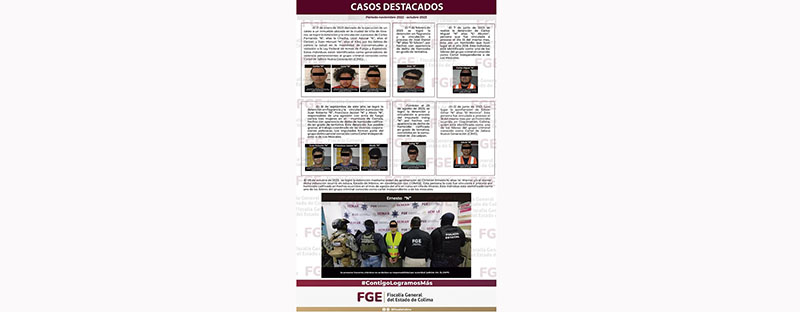 FGE: Acciones contundentes de inteligencia y operatividad para combatir a la delincuencia