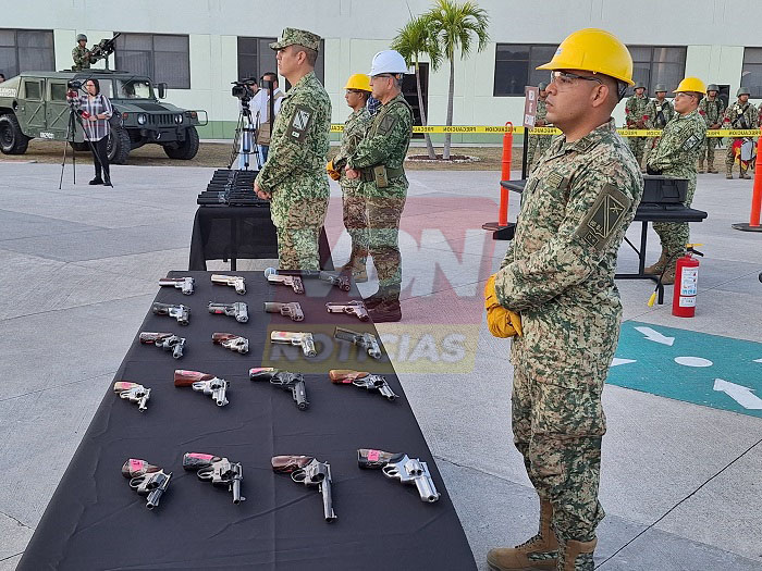 Ejército Mexicano destruye 270 armas decomisadas en Colima