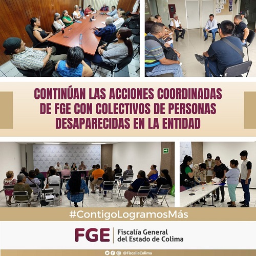 Continúan las acciones coordinadas de FGE con colectivos de personas desaparecidas en la entidad