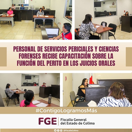 Personal de Servicios Periciales y Ciencias Forenses recibe capacitación sobre la función del Perito en los juicios orales