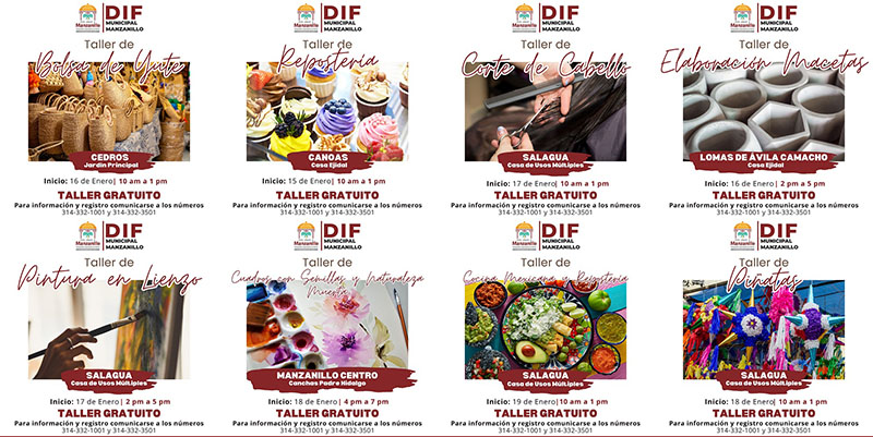 El DIF Manzanillo ofrece cursos para fortalecer economía de manzanillenses