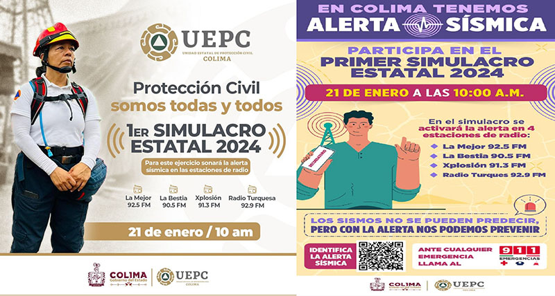 UEPC Colima avanza preparativos para el primer Simulacro Estatal de 2024