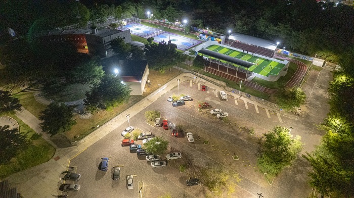 Rehabilitación de multideportivo en la Piedra Lisa lleva 90% de avance: Seidum