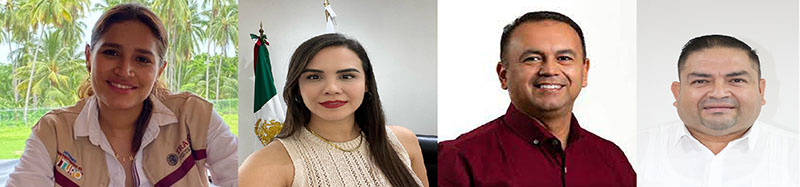 Viri Valencia, Rosi Bayardo, Armando Reyna y Memo Toscano, los primeros nombres de precandidatos de Morena para las presidencias municipales de Colima