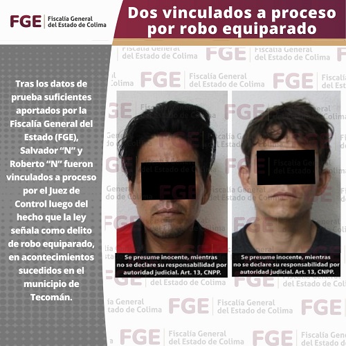 Dos vinculados a proceso por robo equiparado