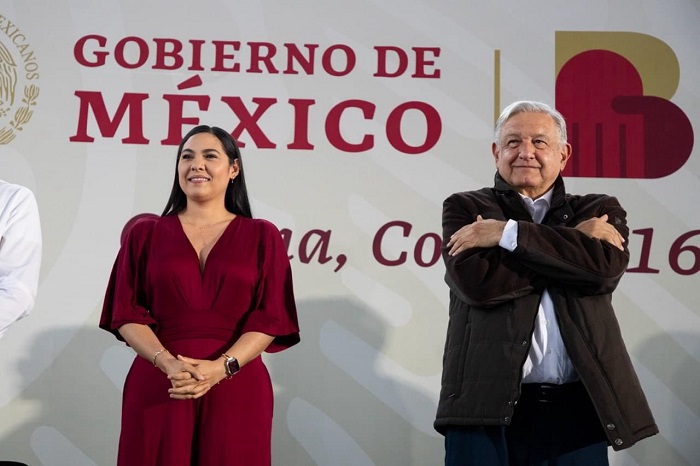 Indira agradece a López Obrador todo el respaldo a colimenses y los resultados de su gobierno