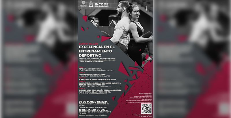 Incode realizará curso-taller Excelencia en el Entrenamiento Deportivo