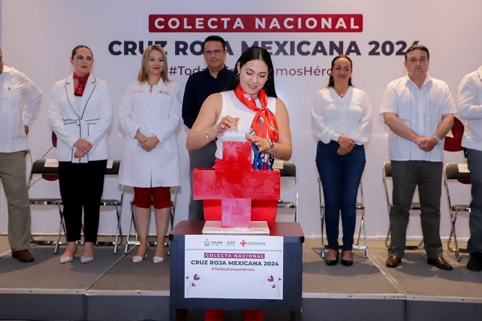 Gobernadora de Colima arranca Colecta 2024 de la Cruz Roja ‘Todas y Todos somos héroes’