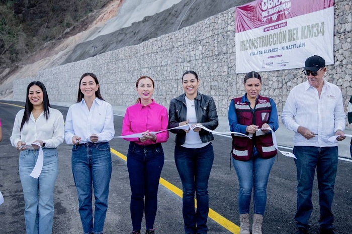 Indira entregó reconstrucción del Km 34 y obras de drenaje en carretera Villa- Minatitlán; se invirtieron casi 95 mdp