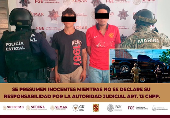 SSP detiene a dos hombres por el delito de robo equiparado en Tecomán