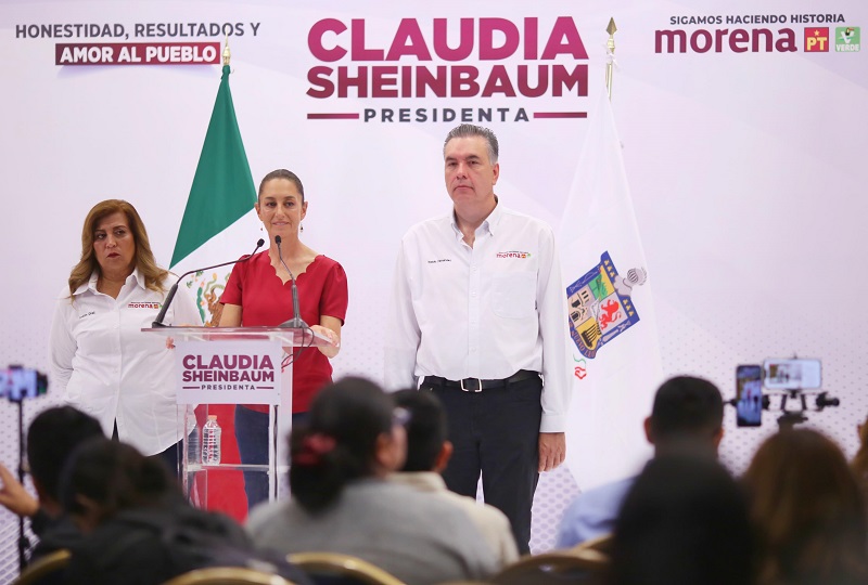 Claudia Sheinbaum reitera atención a las causas, consolidación de la Guardia Nacional, coordinación y Cero Impunidad como la estrategia de seguridad en Nuevo León y en todo el país