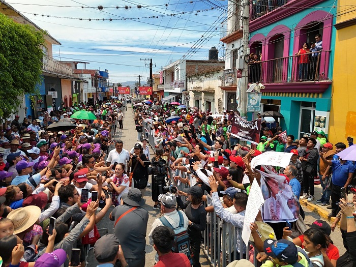 Claudia Sheinbaum, luego de reunirse con más de 50 mil personas en Oaxaca visita Puebla y Morelos