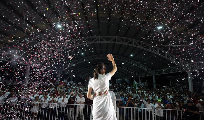 Más de 100 mil personas muestran su apoyo a Claudia Sheinbaum en Campeche, Tabasco y Veracruz rumbo a la Presidencia de México