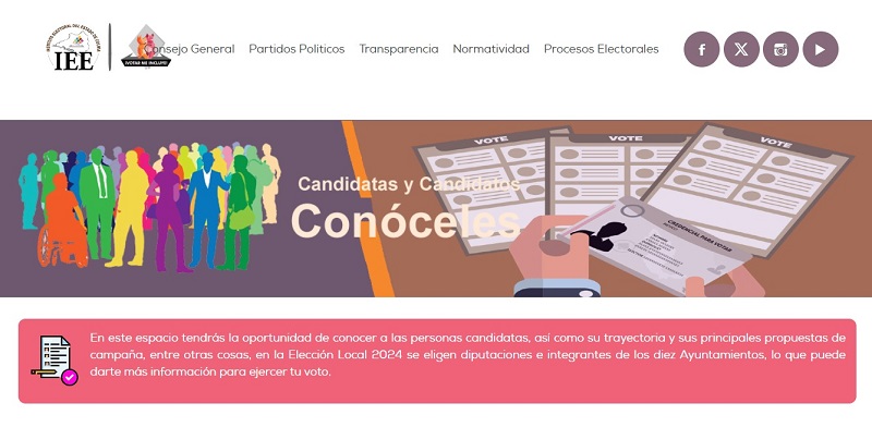 IEE Colima ofrece sistema digital para que la ciudadanía conozca las candidaturas locales y ejerza un voto informado el 2 de junio