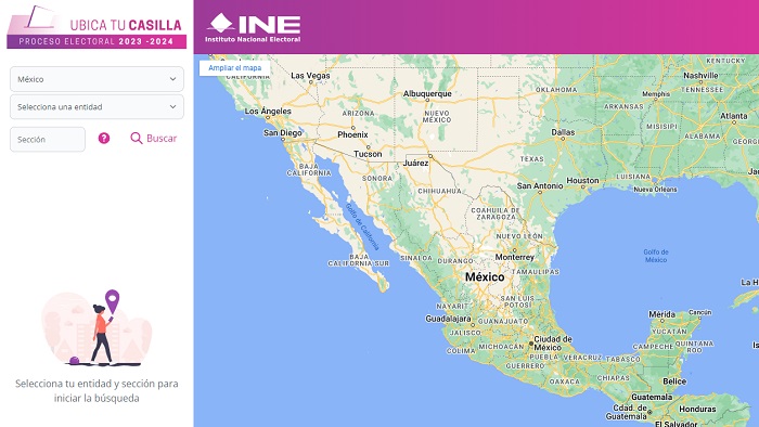 El INE pone a disposición de la ciudadanía la plataforma “Ubica tu Casilla 2024”