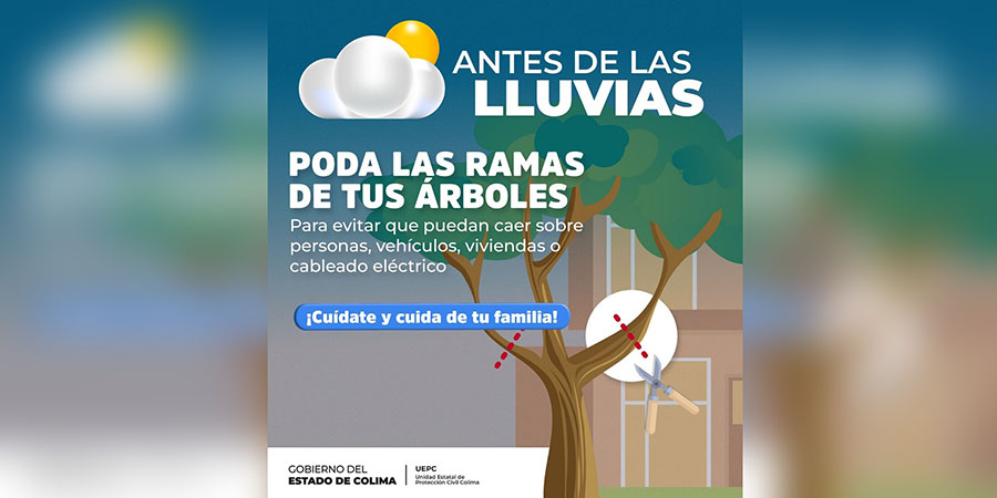 Importante realizar acciones preventivas previo a lluvias y ciclones tropicales