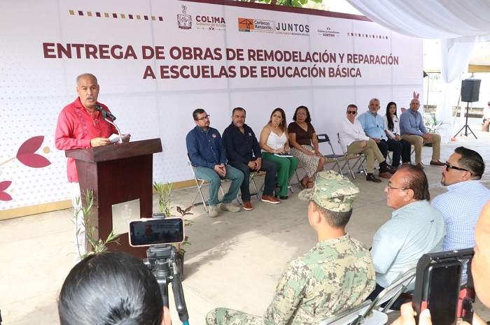 Educación Colima y Contecon entregan acciones de infraestructura en 10 escuelas de Manzanillo