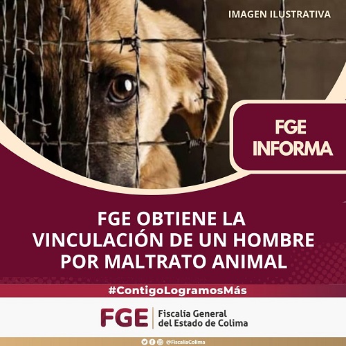 FGE obtiene la vinculación de un hombre por maltrato animal