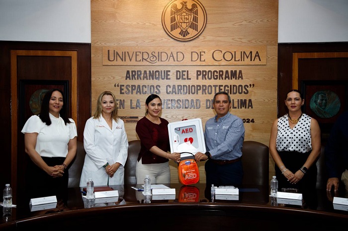 Gobierno de Colima y UdeC inician el Programa ‘Espacios Cardioprotegidos’ en esta Casa de Estudios