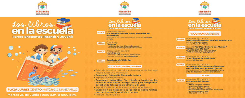 El Ayuntamiento de Manzanillo, realizará el Tercer Encuentro “Los libros en la Escuela”