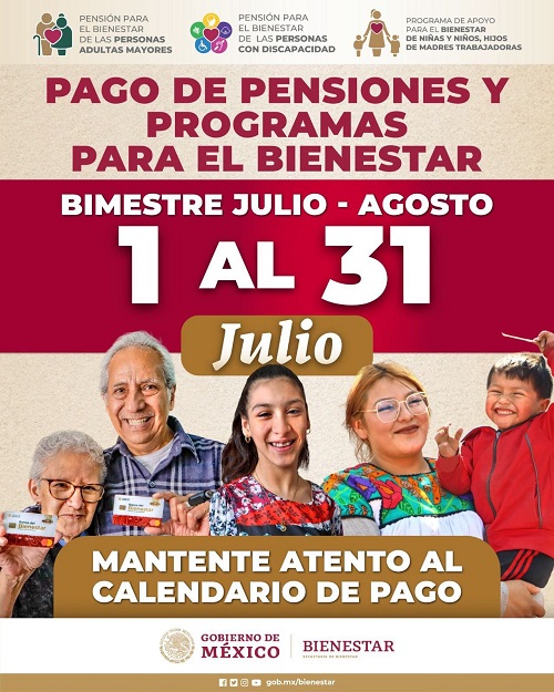 Más de 14.4 millones de derechohabientes reciben Pensiones y Programas de Bienestar