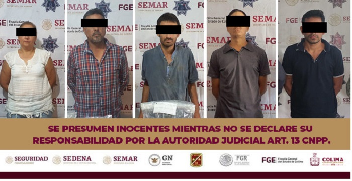 Policía Estatal Preventiva detiene a 5 personas en Colima y Tecomán, por robo