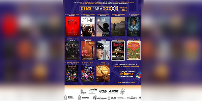 Cultura Colima y HuertoCinema invitan a la 2ª gira de ‘Cine para Todxs’