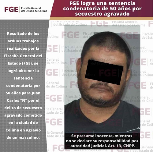 FGE logra una sentencia condenatoria de 50 años por secuestro agravado