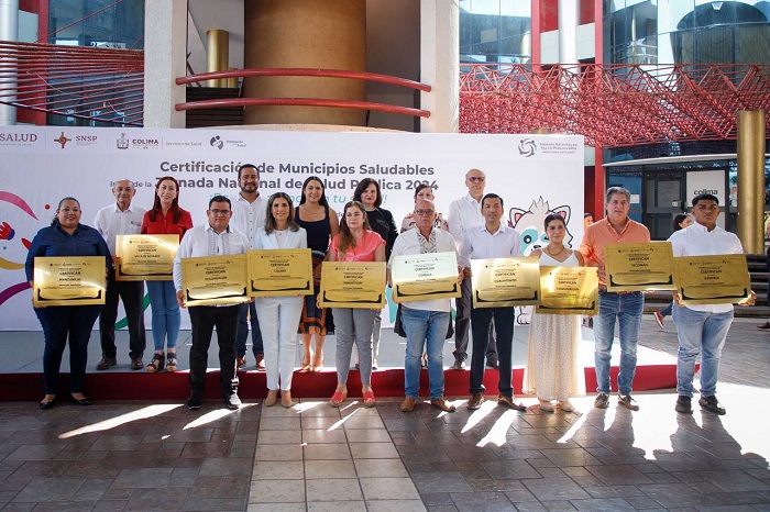 Gobernadora de Colima encabeza Certificación de Municipios Saludables e inicio de Jornada Nacional de Salud Pública