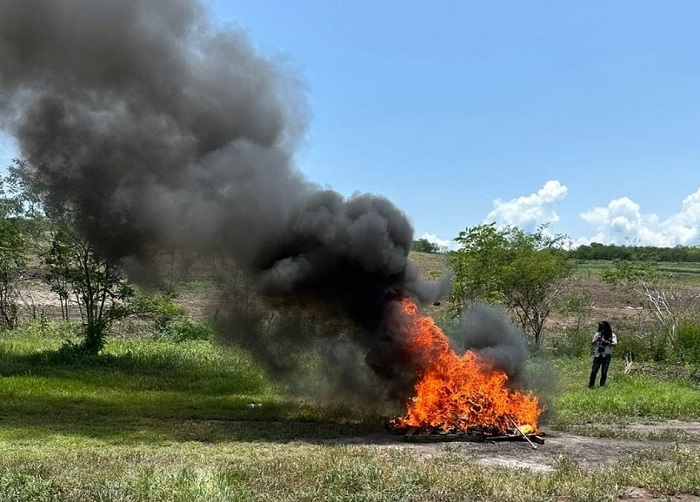 Realiza FGR Colima incineración de más de 107 kilos de narcóticos, destruye máquinas tragamonedas y objetos de delito