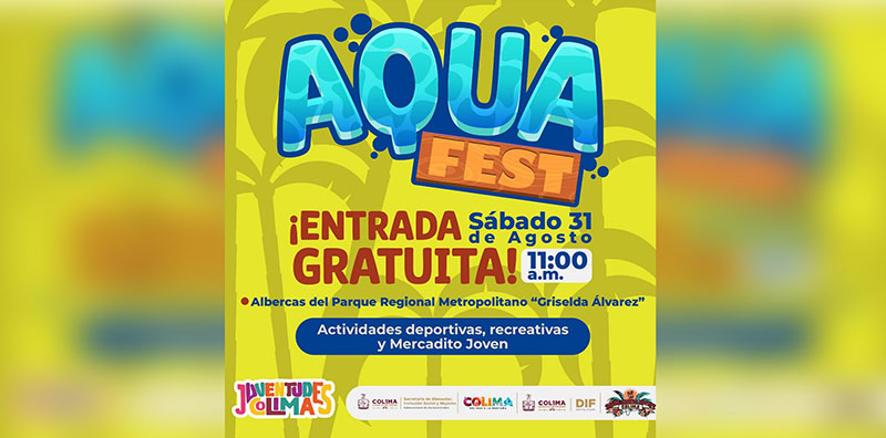 Subsejuv invita al ‘Aqua Fest 2024’ en las albercas del Parque Regional de Colima