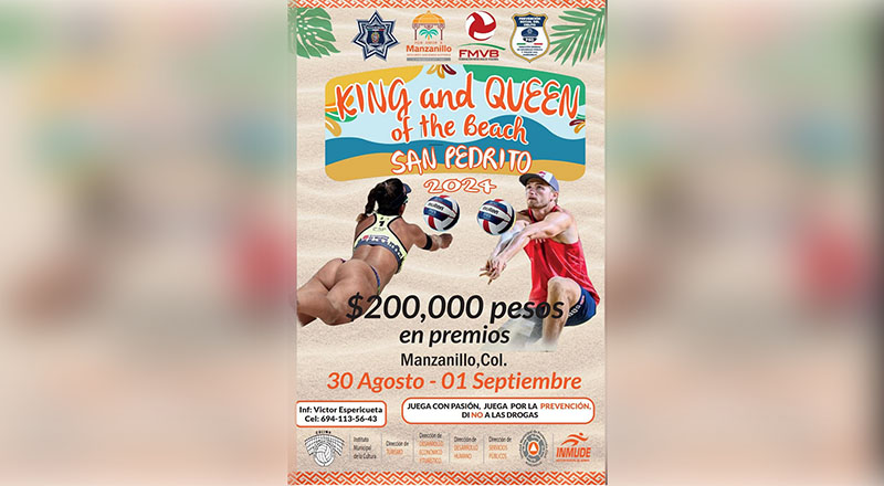 El Ayuntamiento de Manzanillo realizará el King and Queen of the Beach en San Pedrito