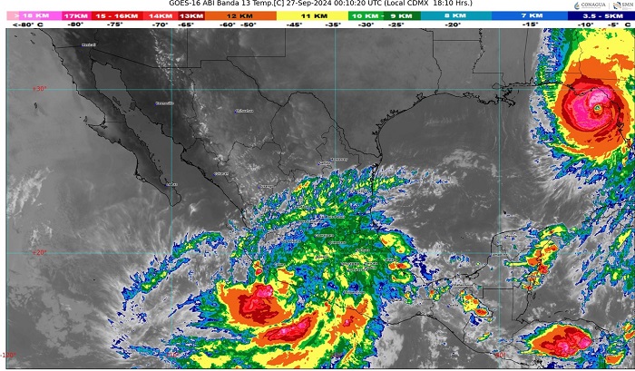 Colima ya está en alerta roja por Huracán ‘John’, que implica peligro máximo