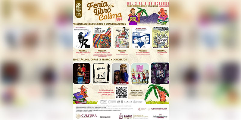 Cultura Colima realizará la Feria del Libro 2024 con escritores y artistas nacionales e internacionales