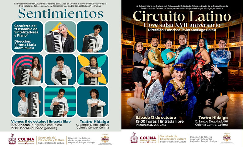 Cultura Colima prepara fin de semana de danza y música en el Teatro Hidalgo