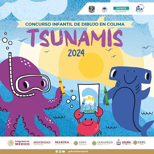 UEPC y Cenapred revelan a quienes ganaron el Concurso Infantil de Dibujo de Tsunamis en Colima